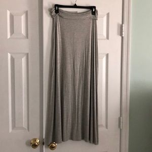 Gray Cotton maxi skirt